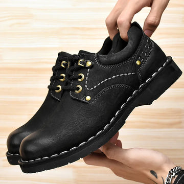 Xajzpa Men Genuine Leather Vintage Loafers Casual Shoes Mens Breathable Driving Flats Fashion Sewing Men Leisure Shoes Sneakers